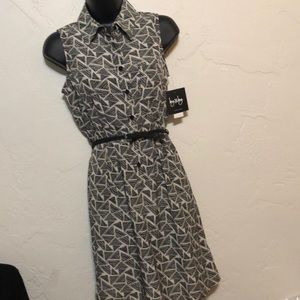 by and by Black and White Dress